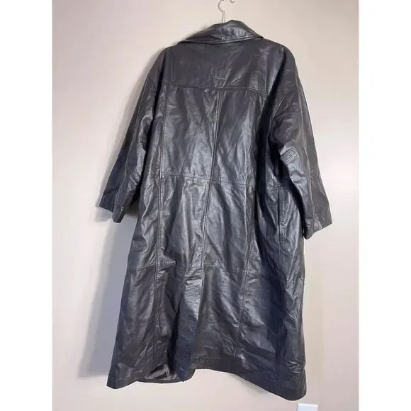 Deadwood Kara Recycled Leather Coat Size 36